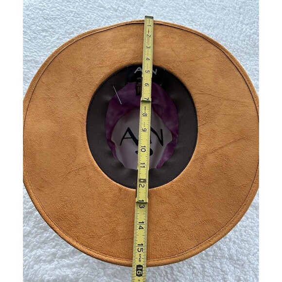 Anthropologie ASN Braided Rancher Hat Women Knotted Band Suede Orange Yellow M main image 6